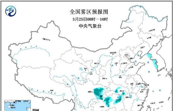 大雾黄色预警：四川贵州湖南湖北等地将有强浓雾