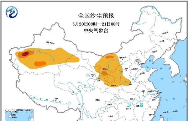 沙尘暴蓝色预警 新疆内蒙古局地有强沙尘暴