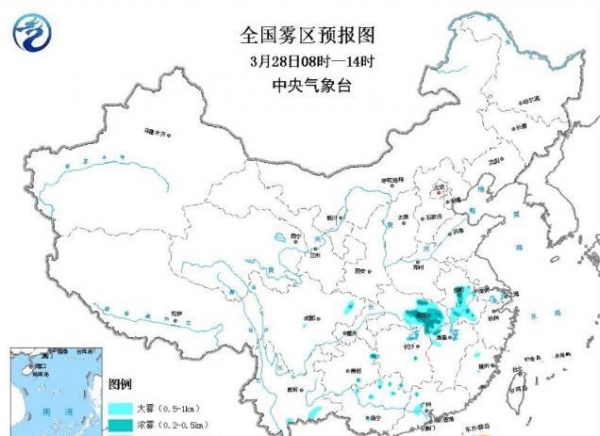 安徽湖北大雾贵州广西雷暴冰雹 南方暴雨先后来袭