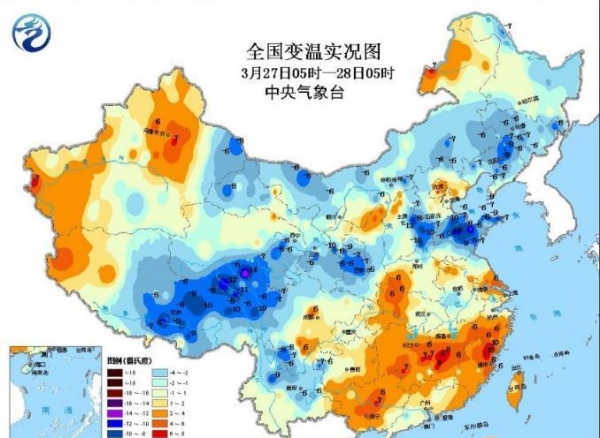 降温今起再次来袭 最高温满20℃减10℃