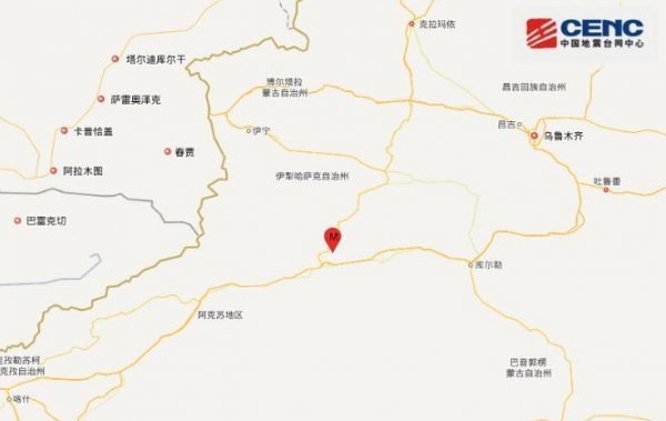 新疆阿克苏库车县再发3.0级地震 新疆一年内3级以上地震共199次