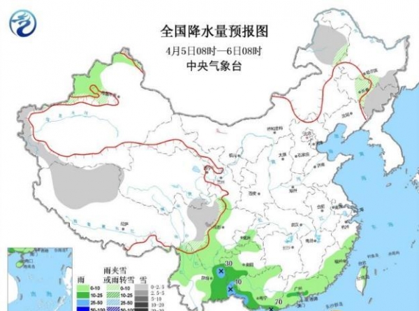 2019清明节天气早知道 西南阴雨多北方迎大风降温