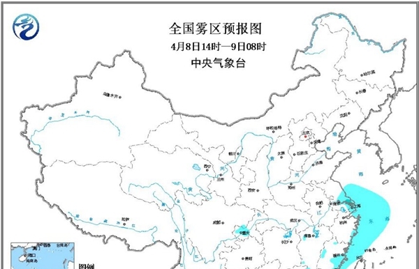 大雾黄色预警 上海广东等四省市局地有浓雾