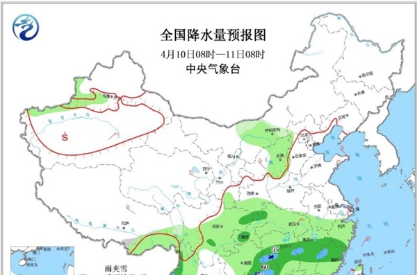 降水降温重心南移 江南降幅可达15℃