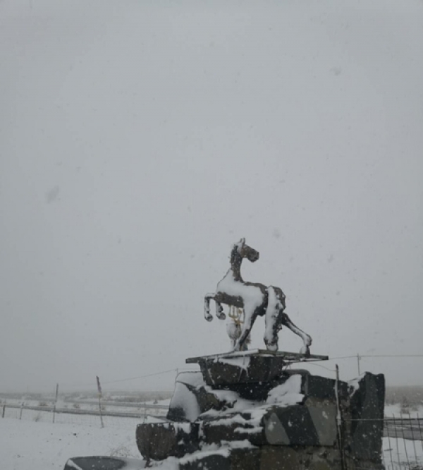 内蒙古乌拉特中旗喜迎降雪 利于牧草返青-图3