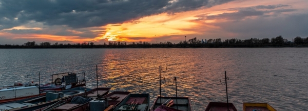 松花江畔夕阳映晚霞 美景如画-图7