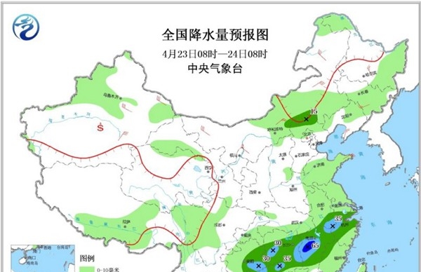 南方降水重心移至江南 西北再上30℃