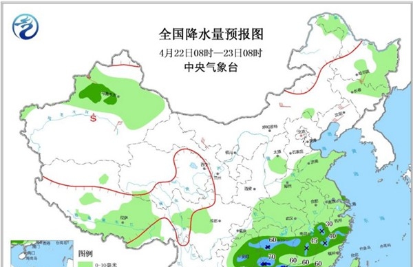 南方降水重心移至江南 西北再上30℃