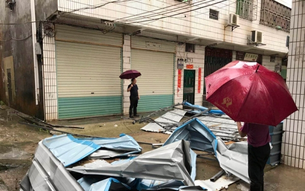 强对流天气突袭 广东和平大树倾倒铁皮屋顶满天飞-图2