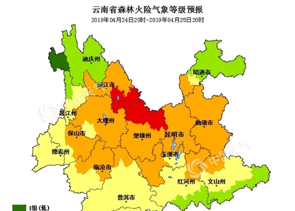 云南黄色高温预警六连发 森林火险气象等级居高不下