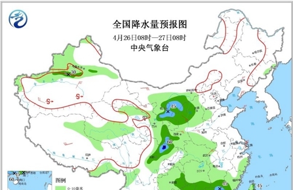 五一假期前中东部仍多雨水和强对流