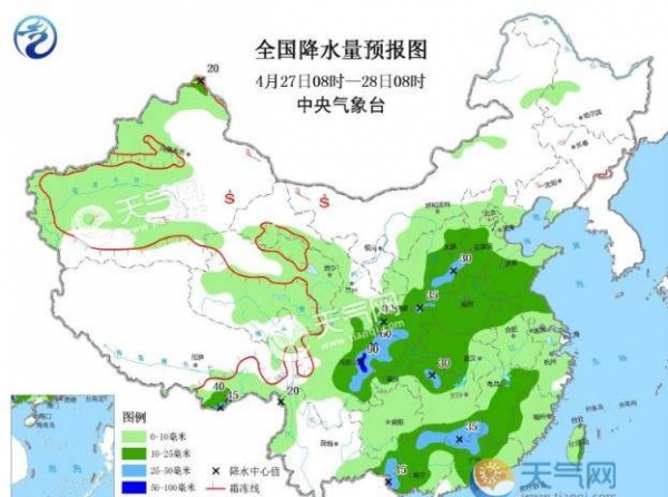 中东部强降雨天气持续 甘肃四川广东有冰雹雷暴