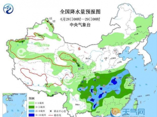 中东部强降雨天气持续 甘肃四川广东有冰雹雷暴