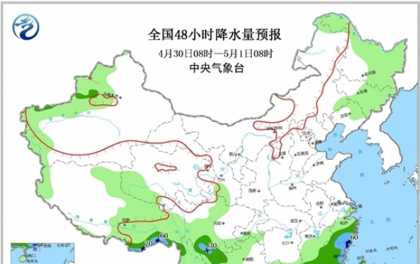 南方雨水强势“霸屏” 北方气温跌宕起伏