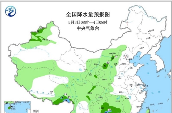 京津冀冲击30℃ 4日南北方多降雨