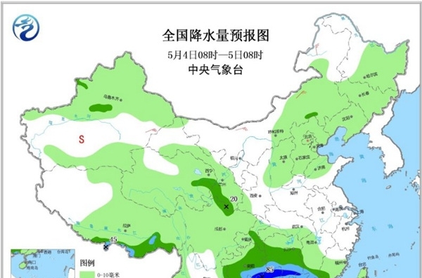 京津冀冲击30℃ 4日南北方多降雨