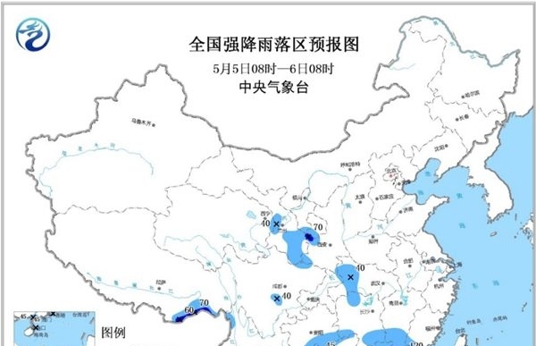 暴雨蓝色预警：广东甘肃西藏等地有暴雨