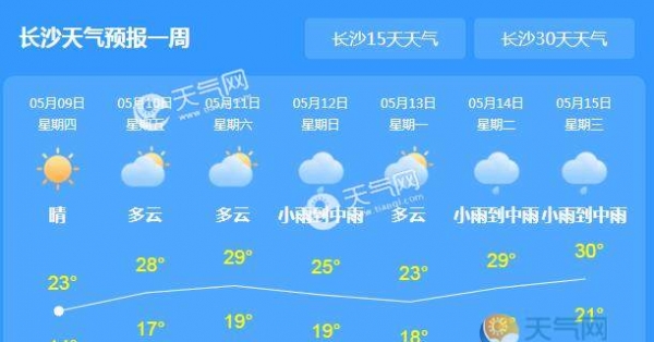 湖南雨势减弱气温最高24℃ 周末外出仍需带雨具