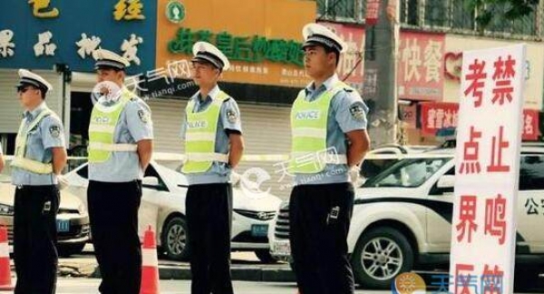 2019高考交通管制图片 高考道路管制现场高清图
