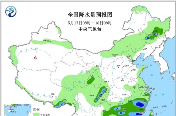 南方强降雨持续 周末华北西北将“降火”