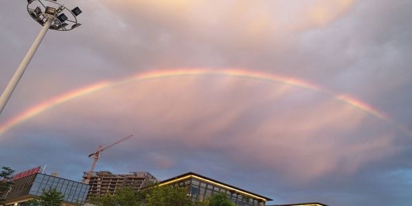 福州久雨逢晴  晚霞和彩虹惊艳了天空-图2