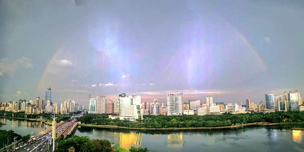 活久见！广西南宁雨后惊现七彩祥云-图9