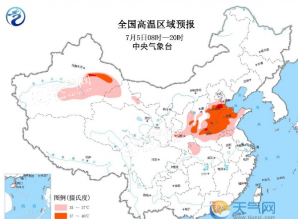 高温黄色预警继续发布：河北河南山东等地突破40℃