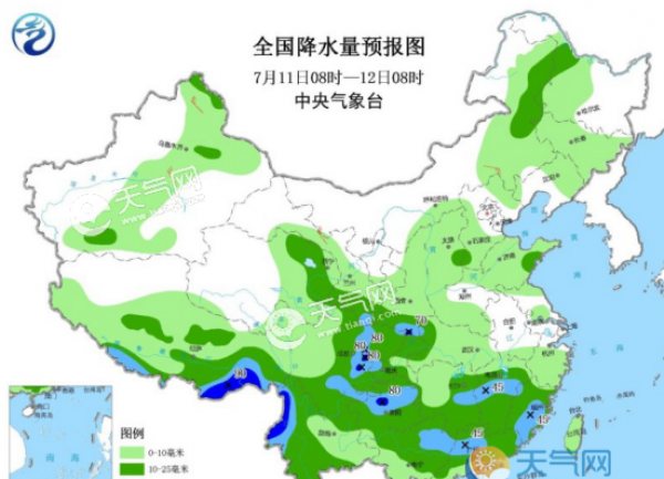 黄淮华北雷阵雨多发 12日开始南方将出现强降雨