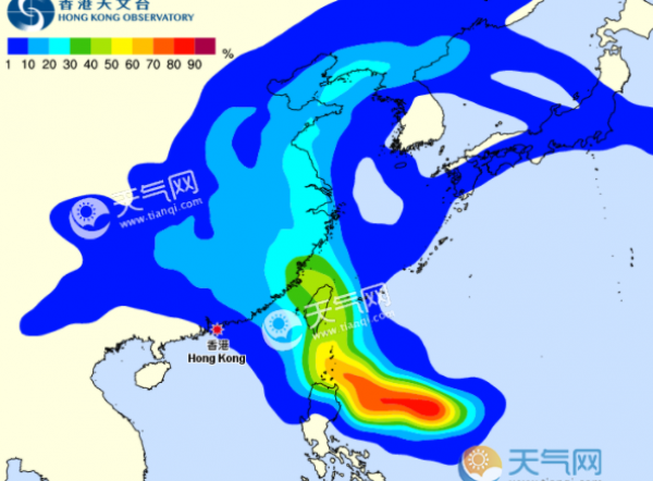 2019年5号台风最新路径 “丹娜丝”正逼近台湾最强可达10级