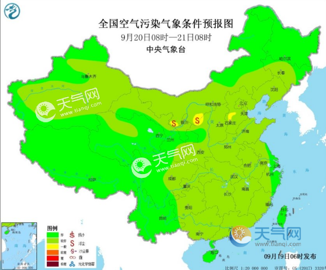 全国空气质量优良 大部地区污染扩散条件好