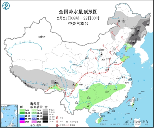 东北今天有大到暴雪 南方开启升温模式