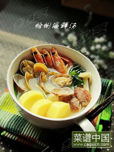 家常补钙汤羹---蛤蜊海鲜汤