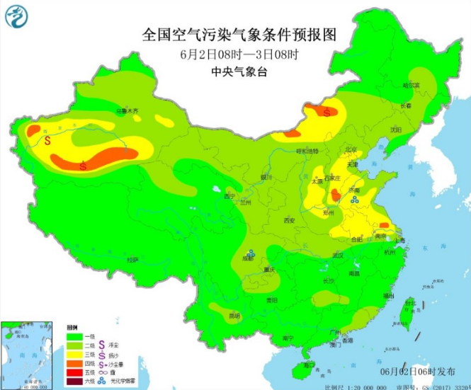 全国雾霾预报：山西宁夏河北等地扬沙浮尘大
