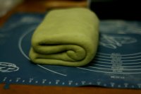 抹茶豆沙可颂的做法步骤3