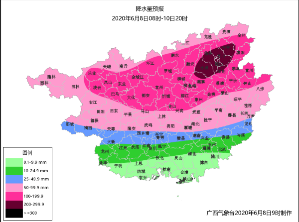 暴雨后大桥变孤岛：广西阳朔县城主路段全部被淹