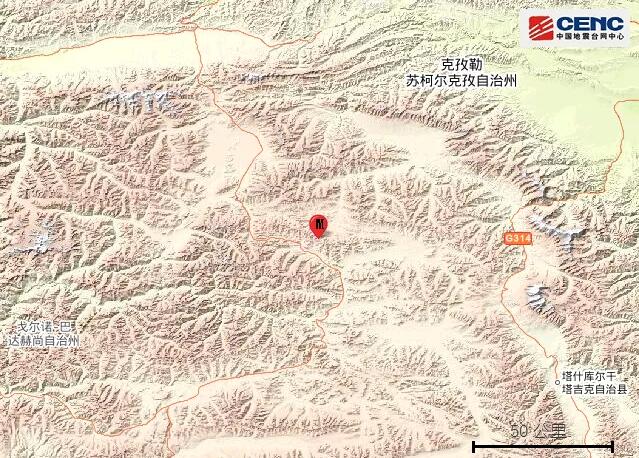 新疆地震最新消息今天 克孜勒苏州阿克陶县发生3.2级地震