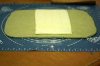 抹茶豆沙可颂的做法步骤1