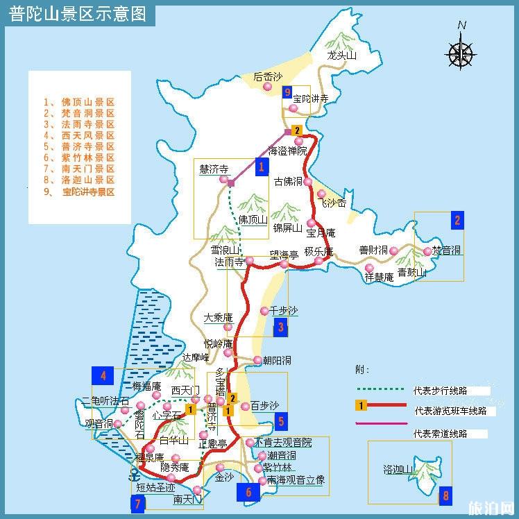 普陀山在哪里 普陀山景区地图