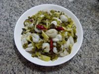 雪菜笋尖炒目鱼蛋的做法步骤12
