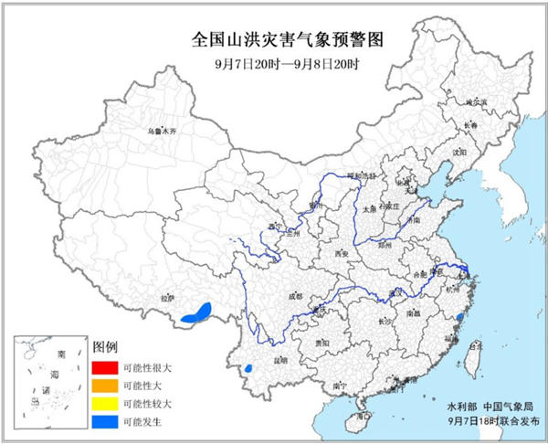 山洪灾害气象预警：浙江福建云南西藏可能发生山洪灾害