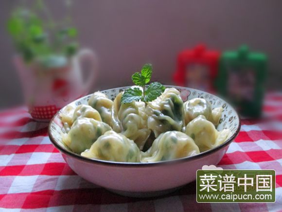 虾米韭菜蒸饺