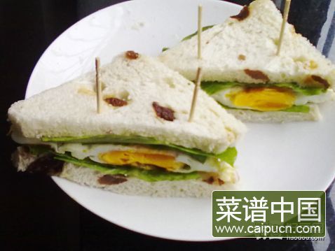 3分钟早餐--面包夹蛋