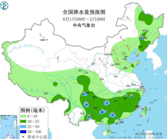 周末南方一带仍有强降雨 华北东度降温4-10℃伴有风雹