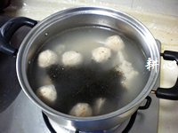 发菜贡丸汤的做法步骤6
