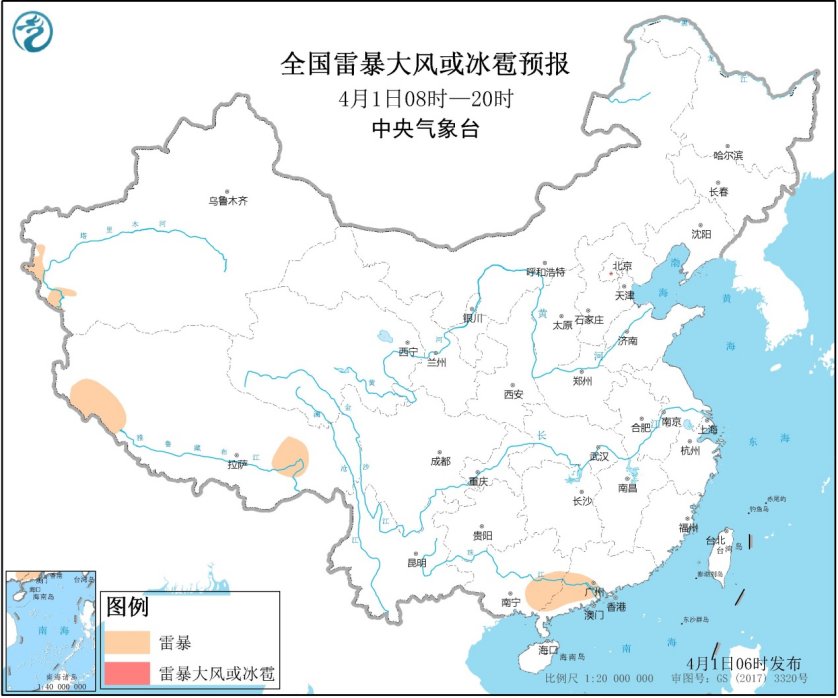 4月1日强对流天气预报:广西等地将有强对流天气