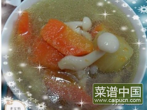 甘蔗胡萝卜菌菇排骨汤