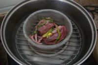 香菜蒸鹌鹑的做法步骤6