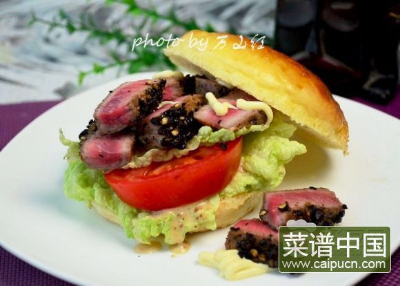 黑椒牛排汉堡