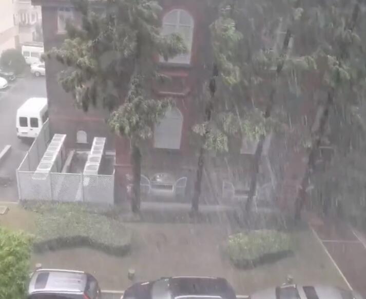 上海今“梅雨台风”抵达上海 雷电暴雨大风预警高挂