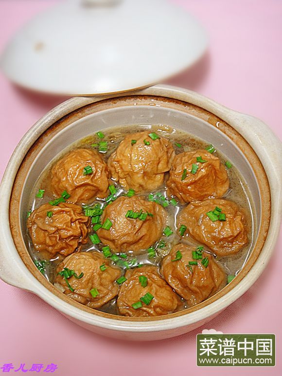 油面筋塞肉烩白菜